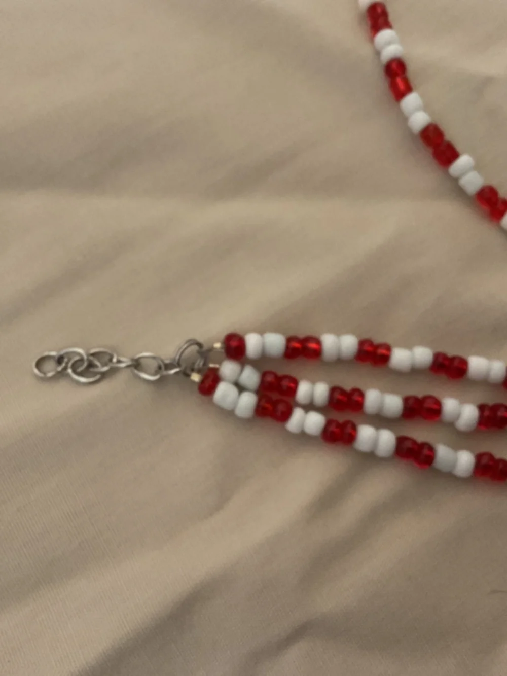 Patriotic beads necklace and bracelet set